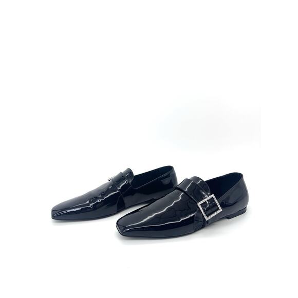 NIB Saint Laurent Tristan Loafers EU 42 US 9 Crystal Black Patent Leather $1,390 main image 11
